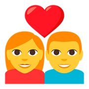 👩‍❤️‍👨 Emoji Pareja Enamorada: Mujer Y Hombre en JoyPixels 3.0.