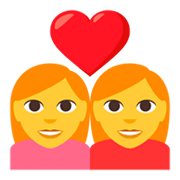 Emoji 👩‍❤️‍👩 Coppia Con Cuore: Donna E Donna su JoyPixels 3.0.