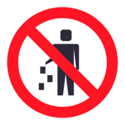 🚯 Emoji Prohibido Tirar Basura en JoyPixels 3.0.