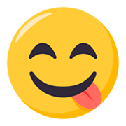😋 Emoji Rosto Saboreando Comida na JoyPixels 3.0.