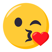 Emoji 😘 Faccina Che Manda Un Bacio su JoyPixels 3.0.
