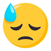 😓 Emoji Rosto Cabisbaixo Com Gota De Suor na JoyPixels 3.0.