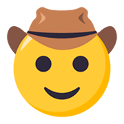 Emoji 🤠 Faccina Con Cappello Da Cowboy su JoyPixels 3.0.