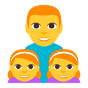 👨‍👧‍👧 Emoji Familia: Hombre, Niña, Niña en JoyPixels 3.0.