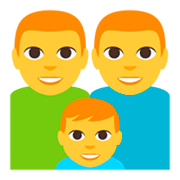 👨‍👨‍👦 Emoji Familie: Mann, Mann und Junge JoyPixels 3.0.
