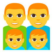 👨‍👨‍👦‍👦 Emoji Familia: Hombre, Hombre, Niño, Niño en JoyPixels 3.0.