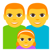 👨‍👨‍👧 Emoji Familia: Hombre, Hombre, Niña en JoyPixels 3.0.