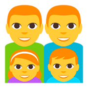 Émoji 👨‍👨‍👧‍👦 Famille : Homme, Homme, Fille Et Garçon sur JoyPixels 3.0.
