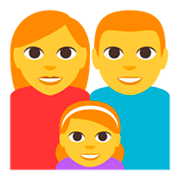 👨‍👩‍👧 Emoji Familie: Mann, Frau und Mädchen JoyPixels 3.0.