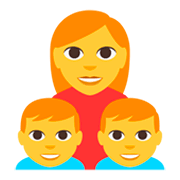 👩‍👦‍👦 Emoji Familia: Mujer, Niño, Niño en JoyPixels 3.0.