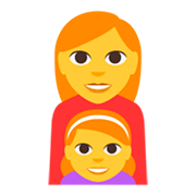 👩‍👧 Emoji Familie: Frau, Mädchen JoyPixels 3.0.