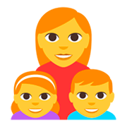👩‍👧‍👦 Emoji Familia: Mujer, Niña, Niño en JoyPixels 3.0.