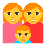 👩‍👩‍👦 Emoji Familie: Frau, Frau und Junge JoyPixels 3.0.