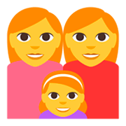 👩‍👩‍👧 Emoji Familia: Mujer, Mujer, Niña en JoyPixels 3.0.