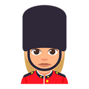 💂🏼‍♀️ Emoji Guardia Mujer: Tono De Piel Claro Medio en JoyPixels 3.0.