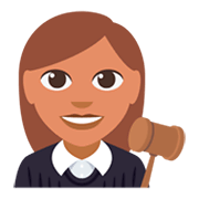 Émoji 👩🏽‍⚖️ Juge Femme : Peau Légèrement Mate sur JoyPixels 3.0.