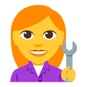 Emoji 👩‍🔧 Meccanico Donna su JoyPixels 3.0.