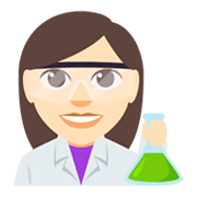 👩🏻‍🔬 Emoji Cientista Mulher: Pele Clara na JoyPixels 3.0.