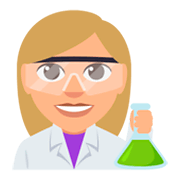 👩🏼‍🔬 Emoji Cientista Mulher: Pele Morena Clara na JoyPixels 3.0.