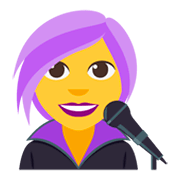👩‍🎤 Emoji Cantante Mujer en JoyPixels 3.0.