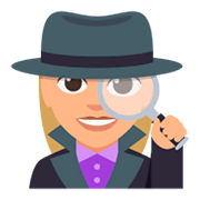 🕵🏼‍♀️ Emoji Detetive Mulher: Pele Morena Clara na JoyPixels 3.0.