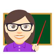 👩🏻‍🏫 Emoji Lehrerin: helle Hautfarbe JoyPixels 3.0.