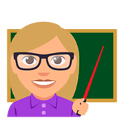 👩🏼‍🏫 Emoji Professora: Pele Morena Clara na JoyPixels 3.0.