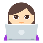 👩🏻‍💻 Emoji Tecnóloga: Pele Clara na JoyPixels 3.0.