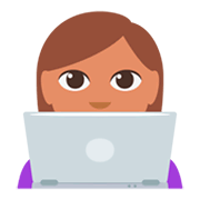 👩🏽‍💻 Emoji IT-Expertin: mittlere Hautfarbe JoyPixels 3.0.