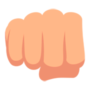 Emoji 👊🏼 Pugno Chiuso: Carnagione Abbastanza Chiara su JoyPixels 3.0.