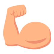 💪🏼 Emoji Bíceps: Pele Morena Clara na JoyPixels 3.0.