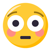 Emoji 😳 Faccina Imbarazzata su JoyPixels 3.0.