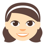 👧🏻 Emoji Niña: Tono De Piel Claro en JoyPixels 3.0.
