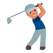 🏌🏽 Emoji Golfista: Tono De Piel Medio en JoyPixels 3.0.