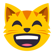 grinsende Katze mit lachenden Augen Emoji auf JoyPixels 3.0.