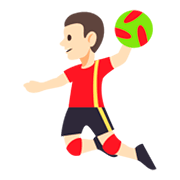 🤾🏻 Emoji Handballspieler(in): helle Hautfarbe JoyPixels 3.0.