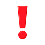 Emoji ❗ Punto Esclamativo Rosso su JoyPixels 3.0.