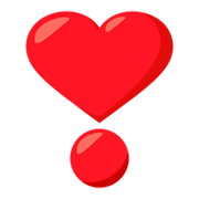 Emoji ❣️ Punto Esclamativo A Cuore su JoyPixels 3.0.