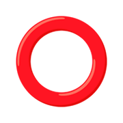 ⭕ Emoji Círculo Rojo Hueco en JoyPixels 3.0.