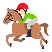 🏇🏻 Emoji Corrida De Cavalos: Pele Clara na JoyPixels 3.0.
