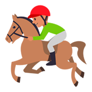 🏇🏽 Emoji Carrera De Caballos: Tono De Piel Medio en JoyPixels 3.0.