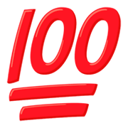 Emoji 💯 100 Punti su JoyPixels 3.0.