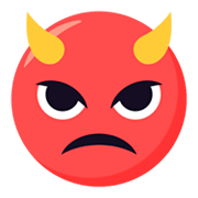 👿 Emoji Rosto Zangado Com Chifres na JoyPixels 3.0.