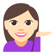 💁🏻 Emoji Persona De Mostrador De Información: Tono De Piel Claro en JoyPixels 3.0.