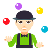 🤹🏻 Emoji Jongleur(in): helle Hautfarbe JoyPixels 3.0.