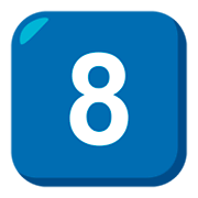 Emoji 8️⃣ Tasto: 8 su JoyPixels 3.0.