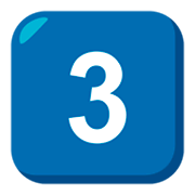 3️⃣ Emoji Teclas: 3 en JoyPixels 3.0.