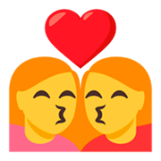 👩‍❤️‍💋‍👩 Emoji Beijo: Mulher E Mulher na JoyPixels 3.0.