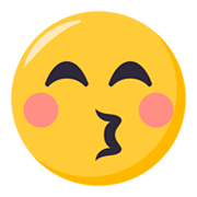 😚 Emoji küssendes Gesicht mit geschlossenen Augen JoyPixels 3.0.