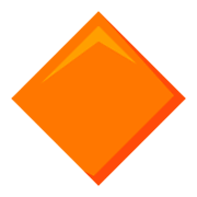 Émoji 🔶 Grand Losange Orange sur JoyPixels 3.0.